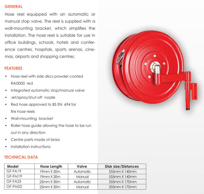 Quick Water Supply Fire Hose Water Reel