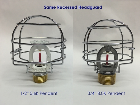 Recessed type fire sprinkler head guard